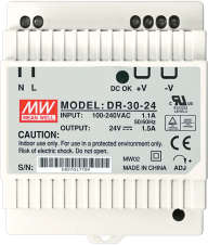 DR-30-24VDC-UL – 1.5 Amp Power Supply